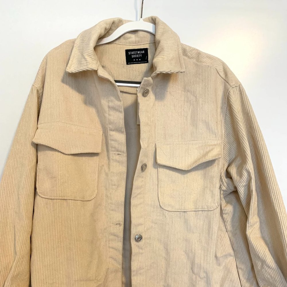 Oversized Cream Corduroy Jacket